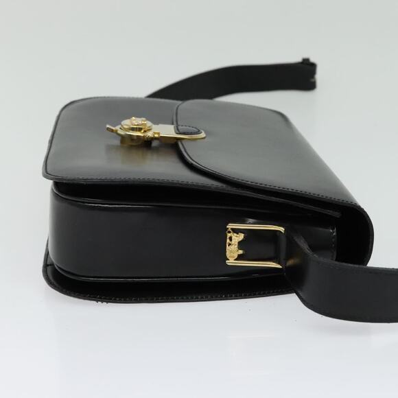 CELINE Shoulder Bag Leather Black Gold - Picture 5 of 13